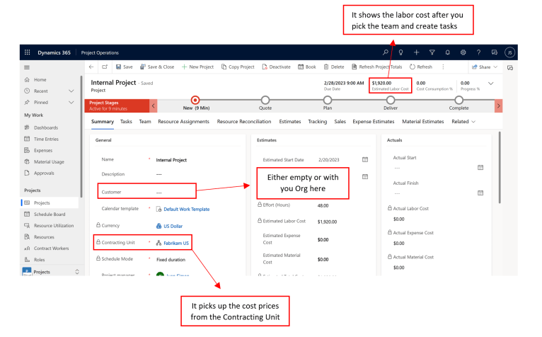 Hack #15: How can I create an internal project inside Dynamics 365 ...